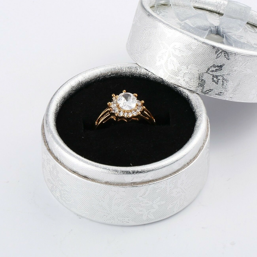 18 Carat Gold Plated Simulated Diamond Ring